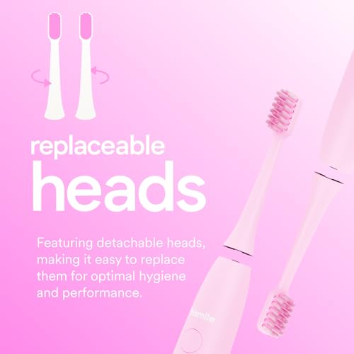 HISMILE Smart Rechargeable Electric Toothbrush for Adults and Children - 3 Modes, Timer, Soft-Tapered Bristles (Pink)
|