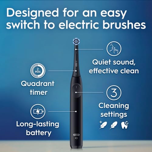 Oral-B iO Simple Clean Rechargeable Electric Toothbrush Night Black with Gentle Care Brush Head and Travel Case  
Oral-B