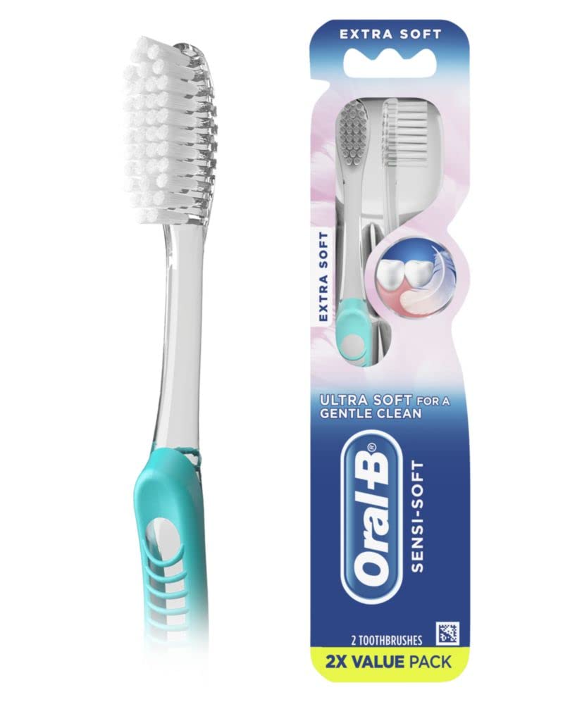 Oral-B SensiSoft Toothbrushes Ultra Soft | Ultra Soft Brushes | Teeth Sensitivity Relief | Dummies & Seniors | Travel & 