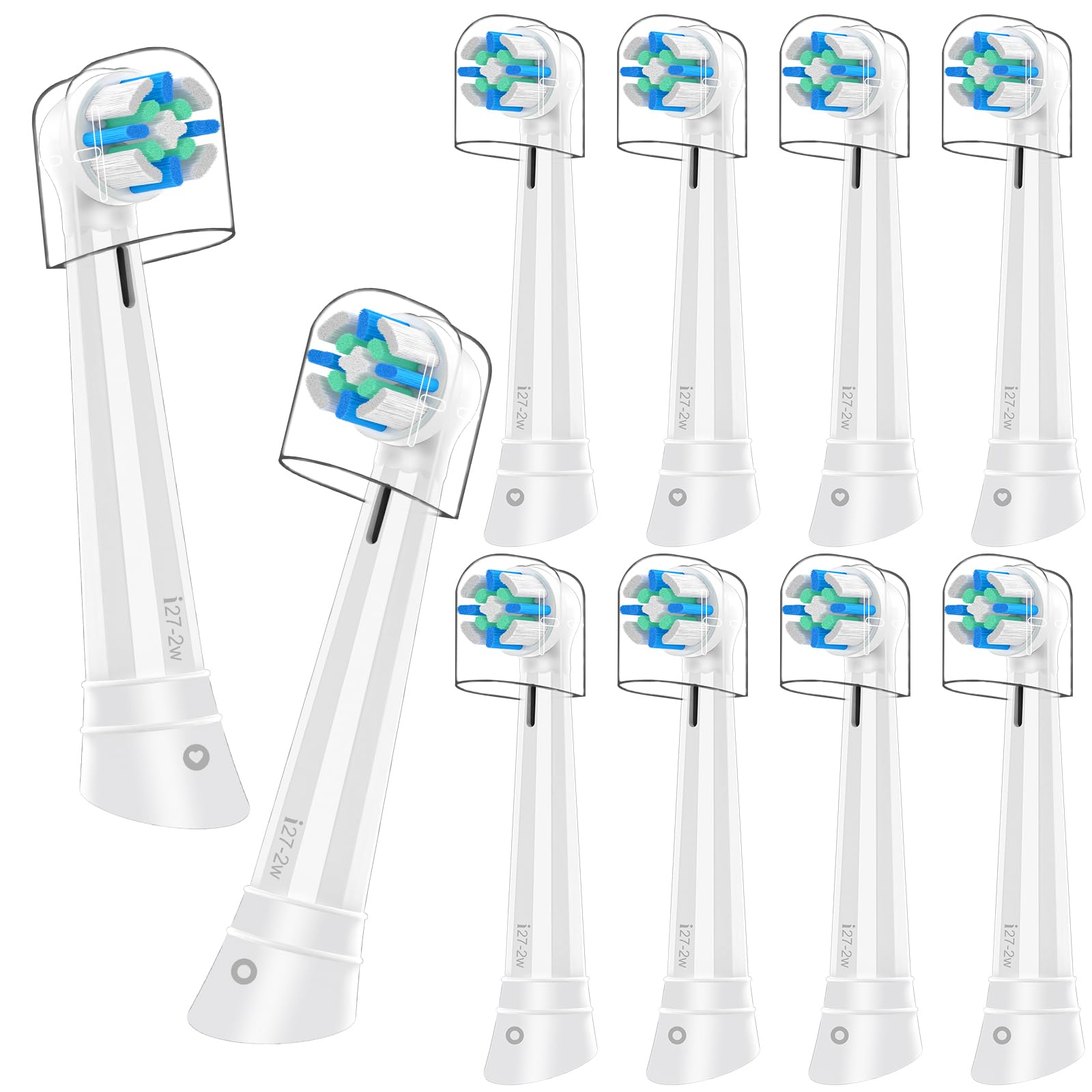 Replacement Heads Compatible with Oral B iO Toothbrush, Protect Teeth and Gums, Medium Softness, 10 Pack, White  
Replac
